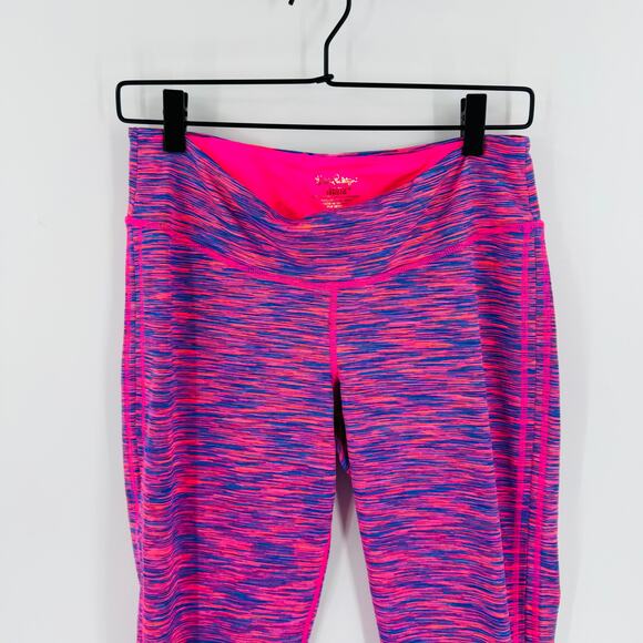 Lilly Pulitzer Luxletic Weekender Legging Pink Blue Stretch Athletic Size L - Picture 5 of 10